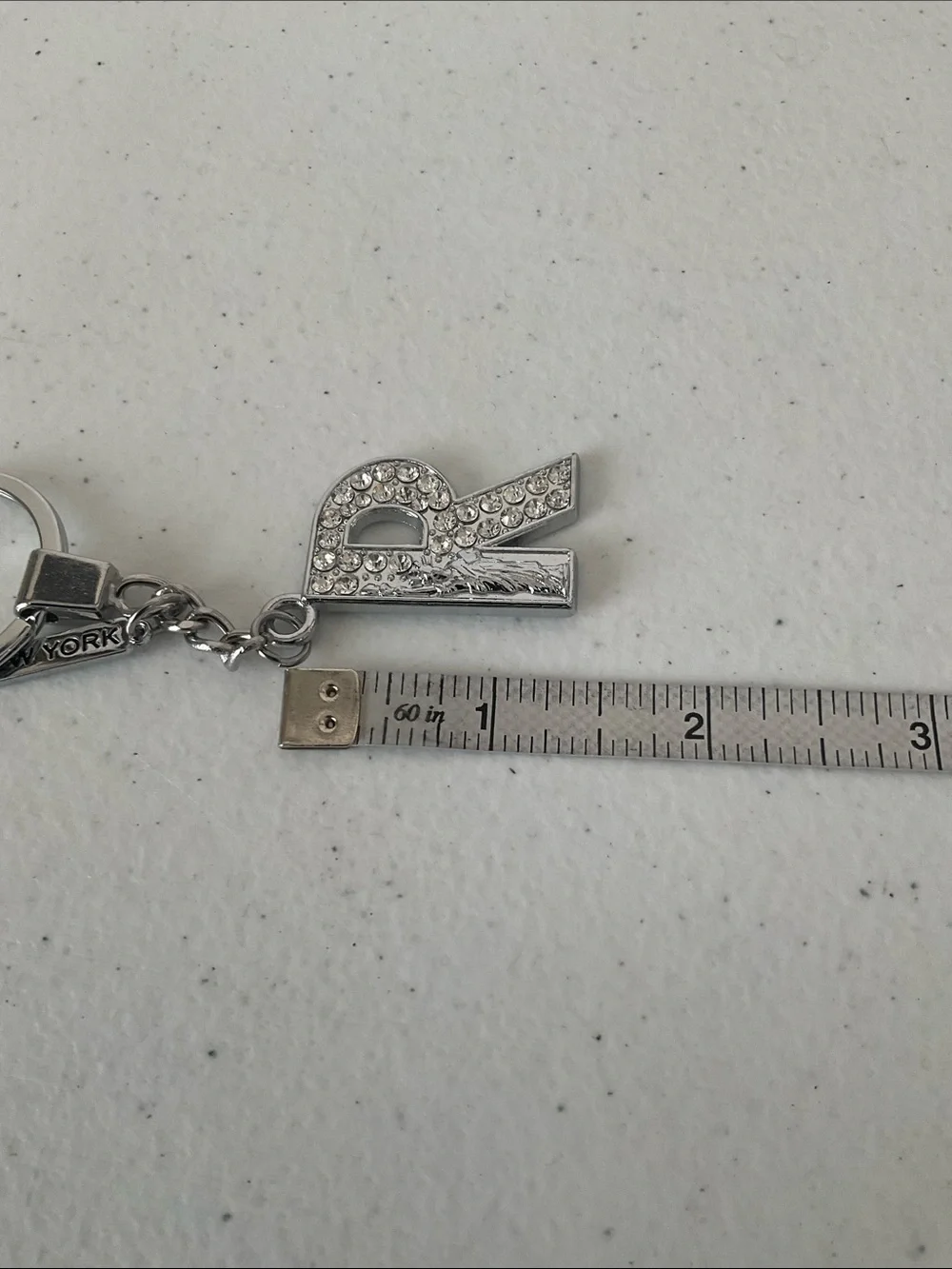 New York & Company Silver 'R' Letter Keychain
